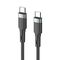 Data kabl KONFULON DC94, 60W, Type C na Type C crni 1m.