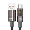 USB data kabl Moxom LX-CB843 LED 100W Type C 1,8m crni (MS).